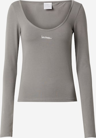 T-shirt 'GIGI HALTER' iets frans en gris : devant