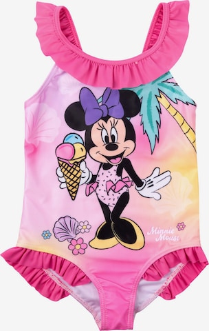 Disney Minnie Mouse Swimsuit in Pink: front