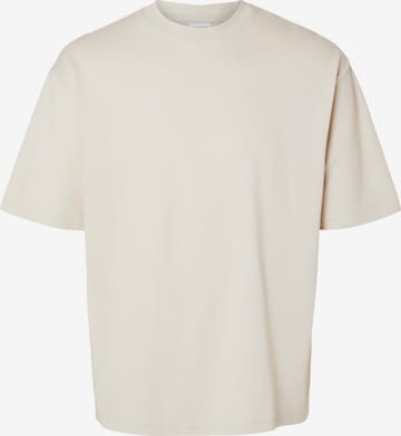 T-Shirt 'OSCAR' SELECTED HOMME en beige : devant