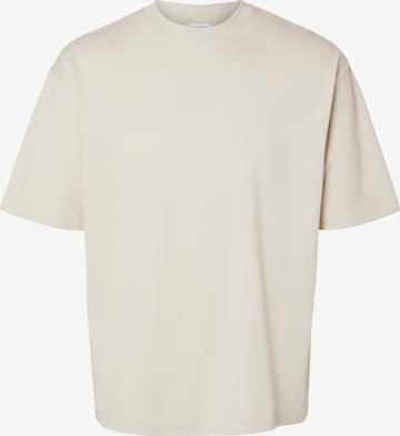 SELECTED HOMME - Camiseta 'OSCAR' en beige: frente