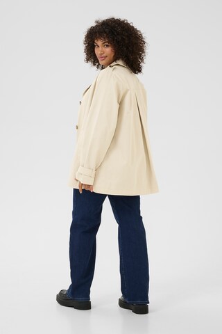 KAFFE CURVE Between-season jacket 'Tricia' in Beige