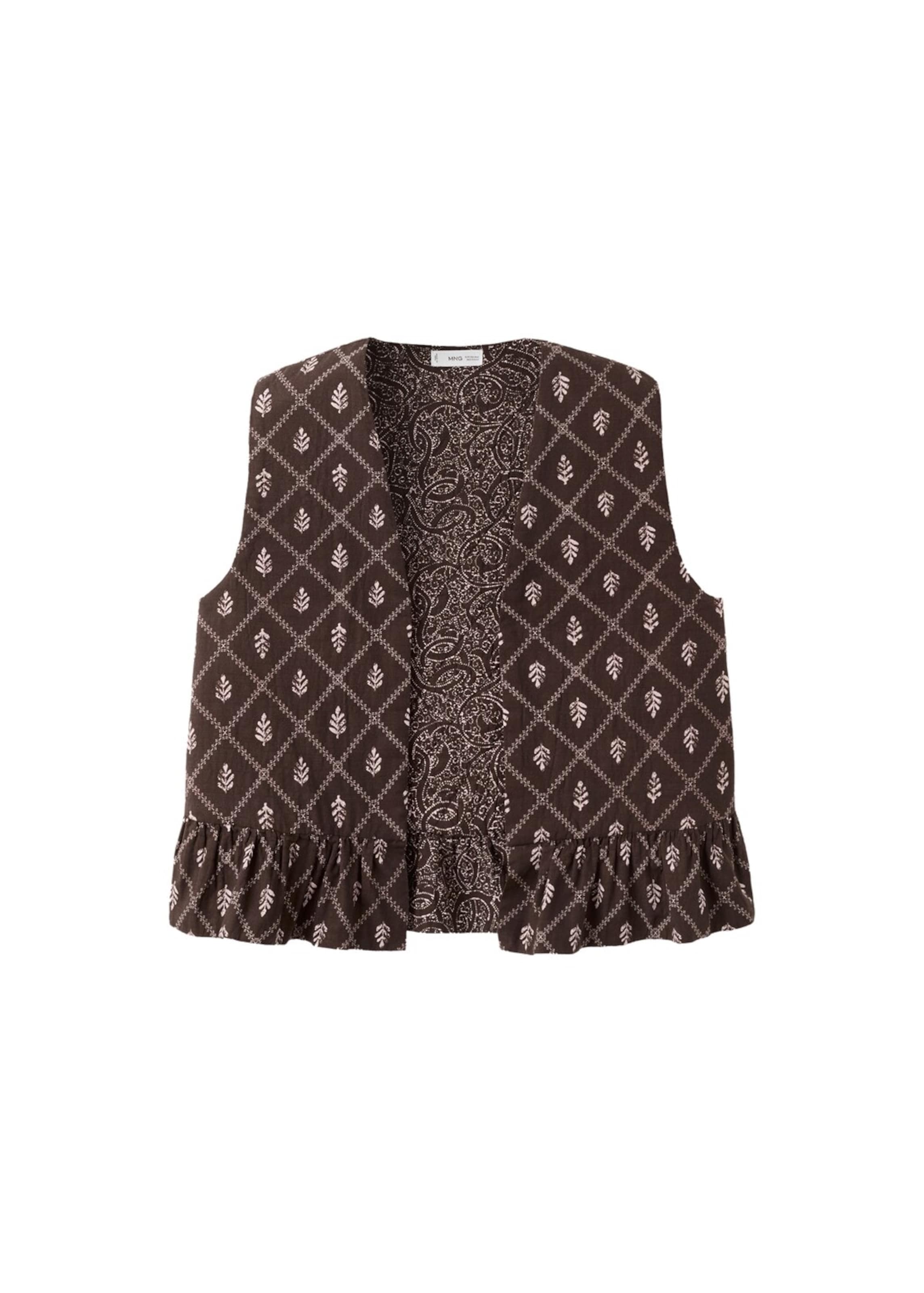 MANGO TEEN Vest 'Irma' in Brown: front