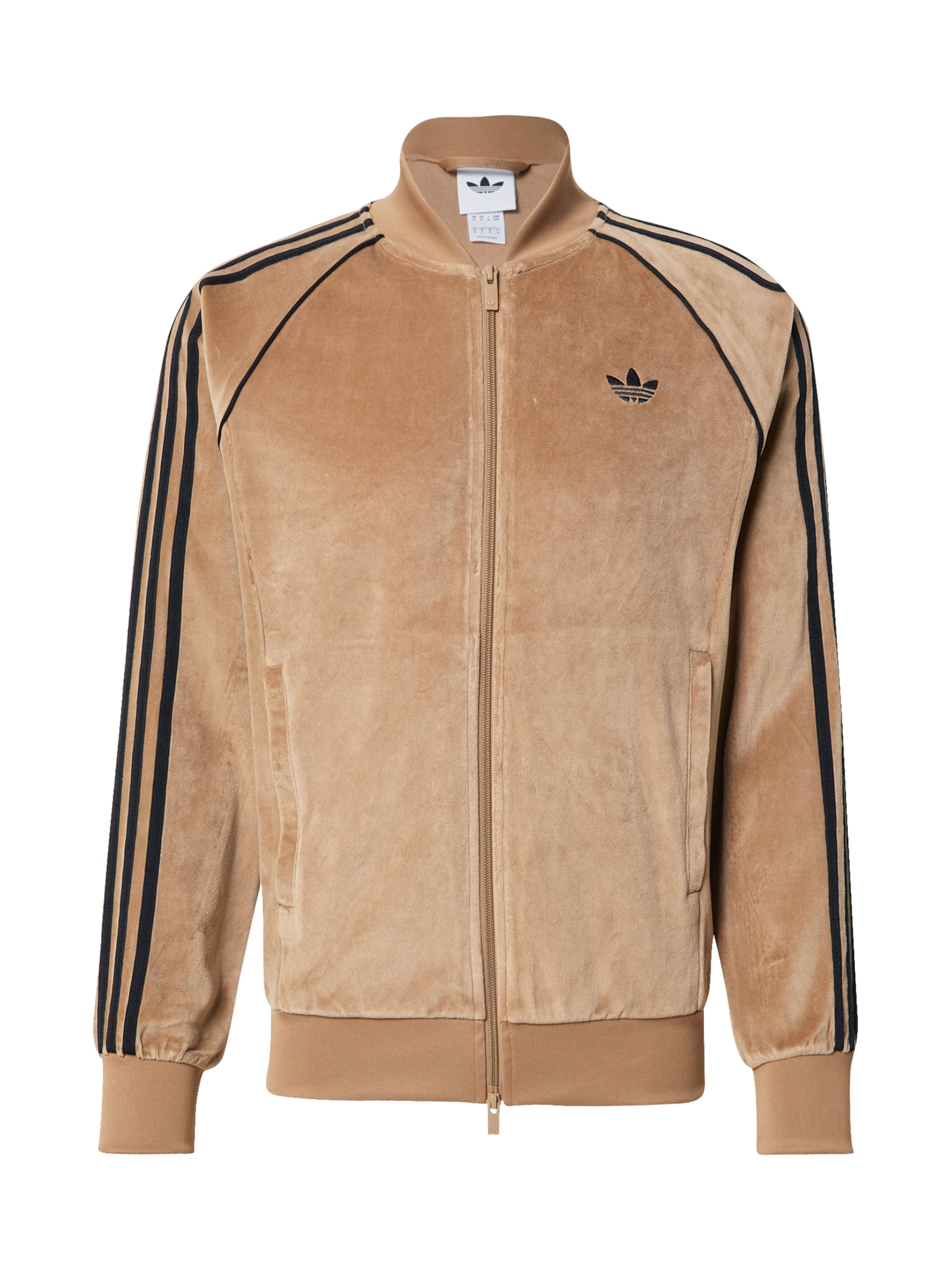 ADIDAS ORIGINALS Sweatjacke in Braun: Vorderseite