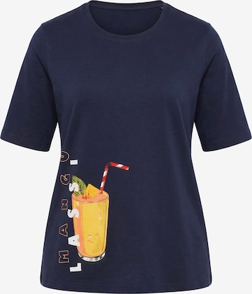 Ulla Popken T-Shirt in Blau: Vorderseite
