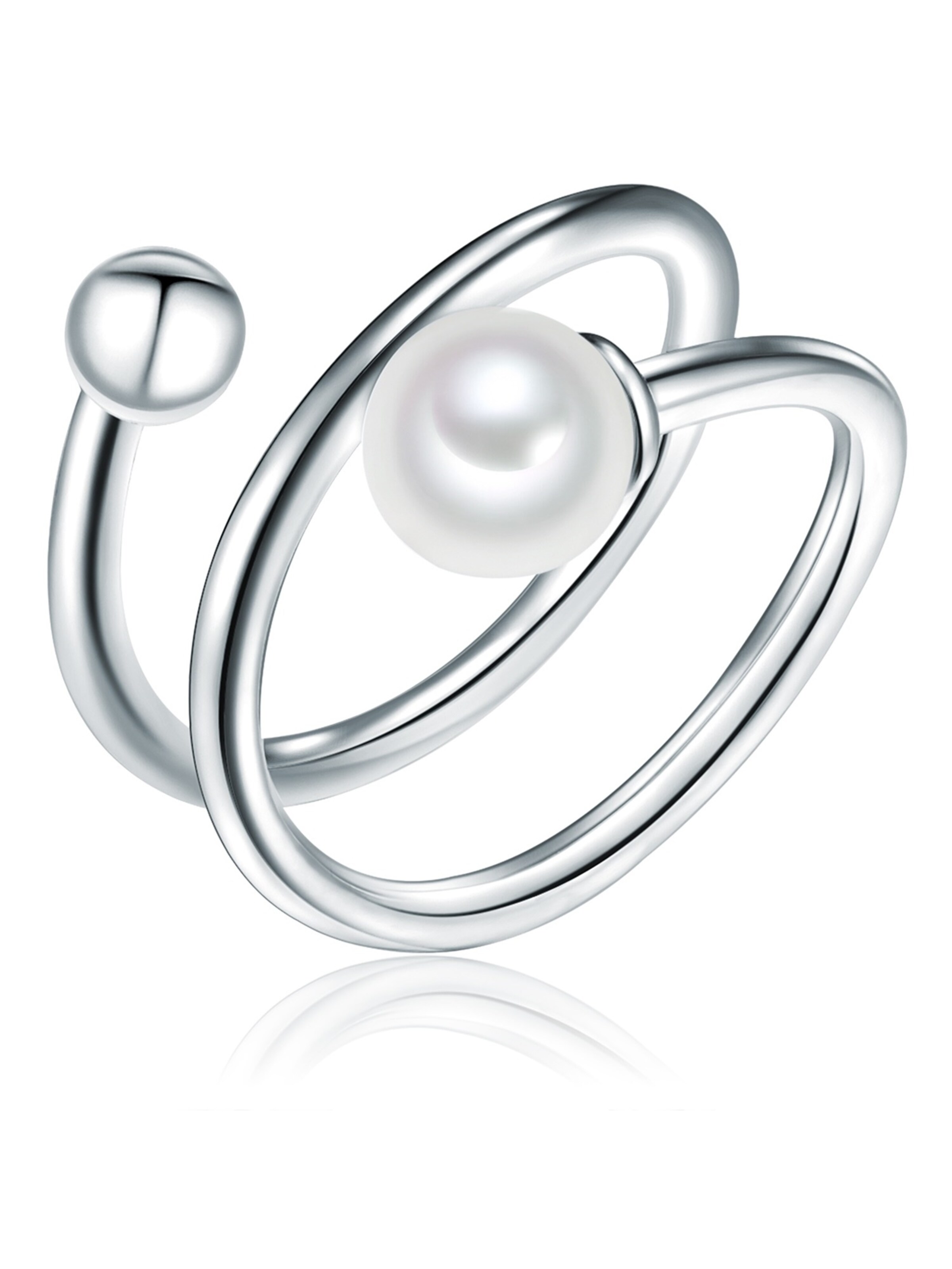 Lulu & Jane Ring in Zilver: voorkant