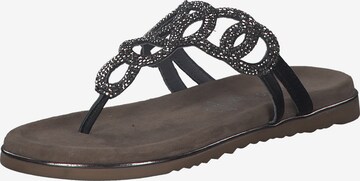 MARCO TOZZI T-Bar Sandals in Black: front