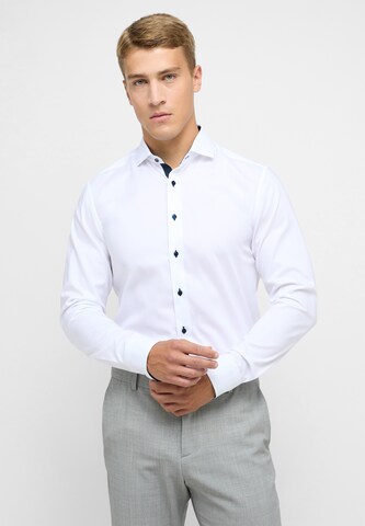 ETERNA Slim fit Business shirt in White: front