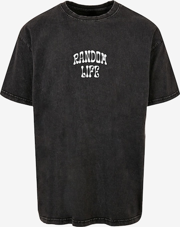 Merchcode Shirt 'Random Life' in Zwart: voorkant