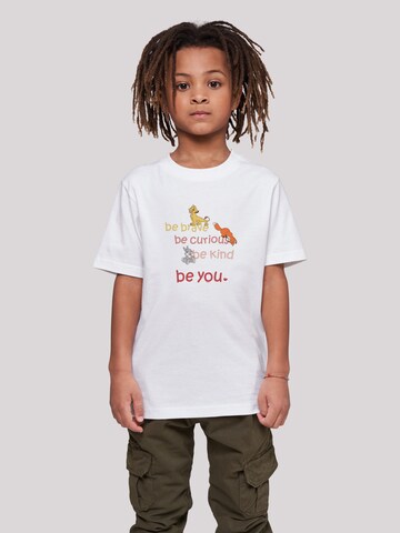 T-Shirt 'Disney Be Brave Be Curious' F4NT4STIC en blanc : devant