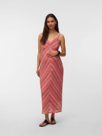 Vero Moda Maternity Pletena obleka 'VMMDemi' | oranžna barva: sprednja stran