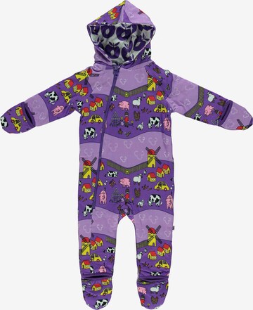 Småfolk Dungarees in Purple: front