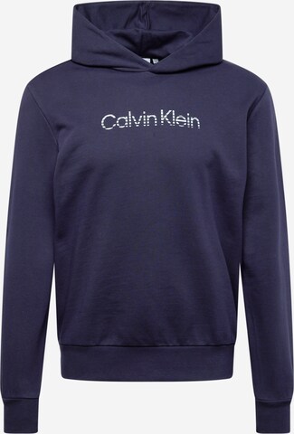 Sweat-shirt Calvin Klein en bleu : devant