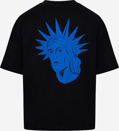 Tricou Pequs pe albastru / negru / alb, Vizualizare produs