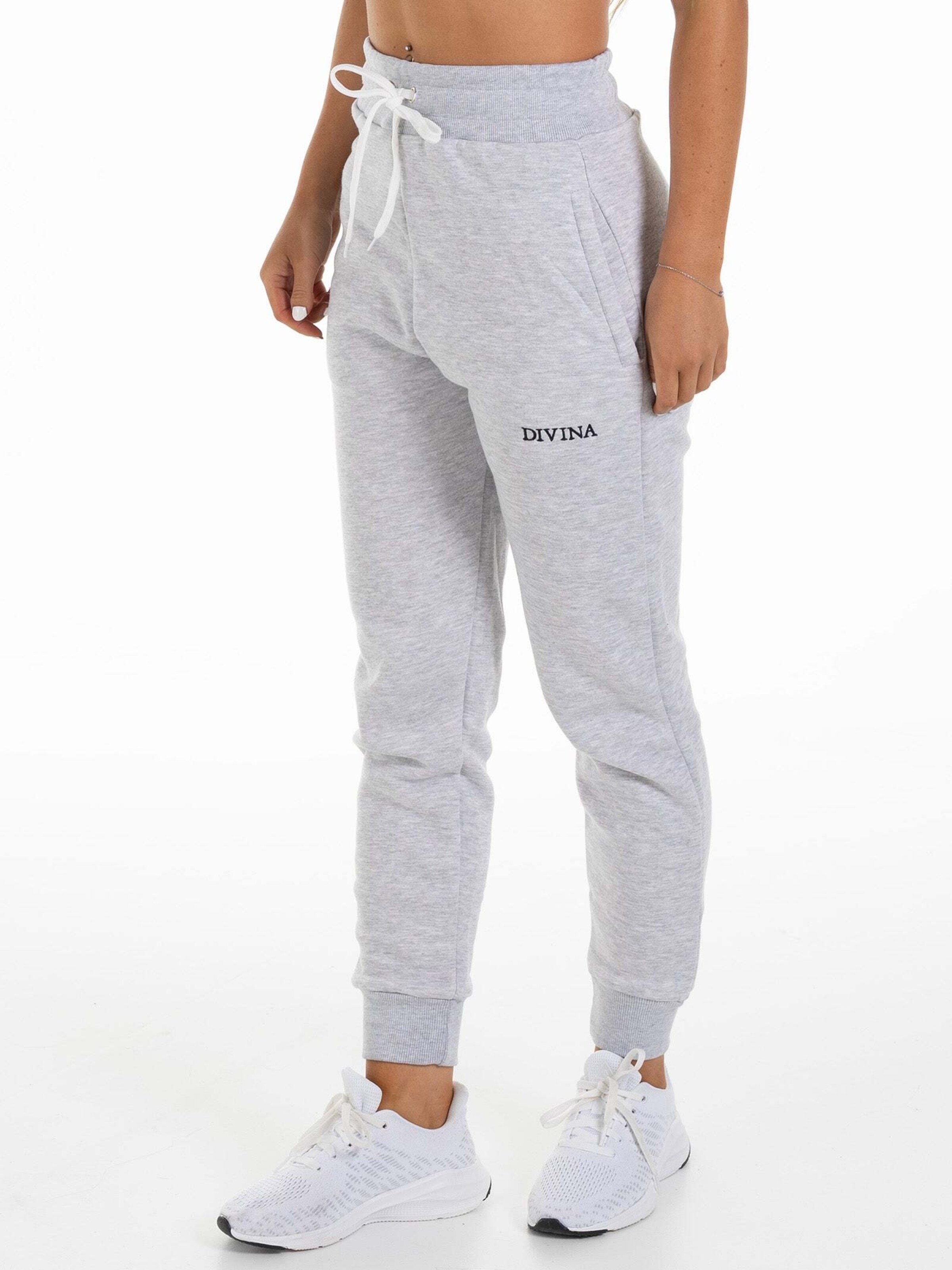 Divina Tapered Broek 'Comfy' in Grijs
