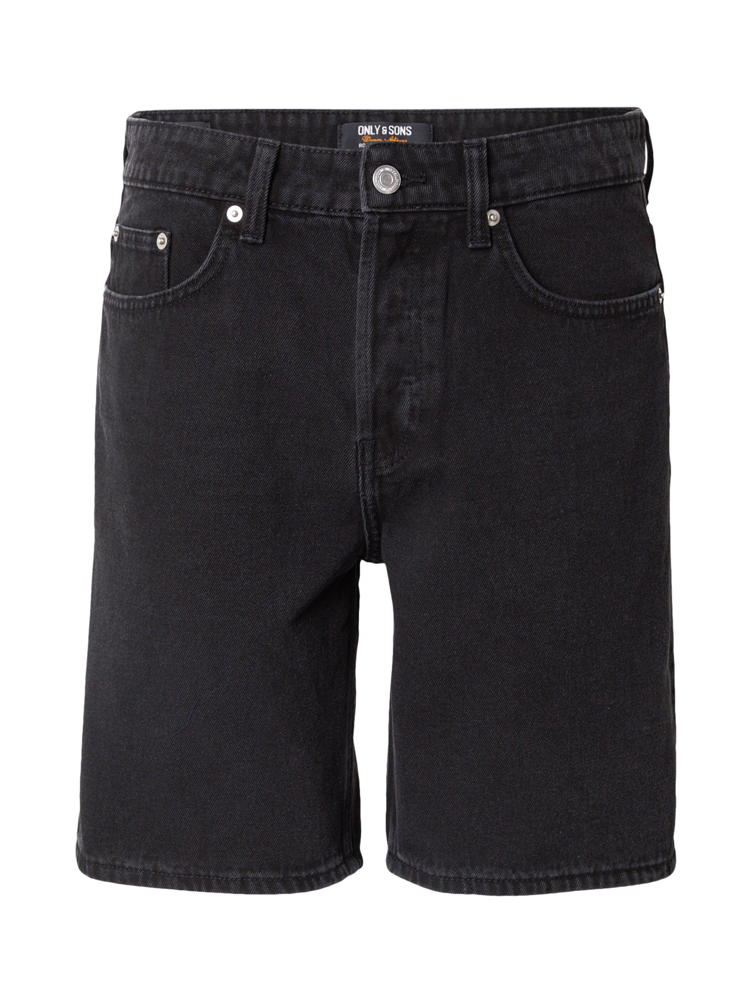 melns Only & Sons Standarta Džinsi 'ONSEDGE': no priekšpuses