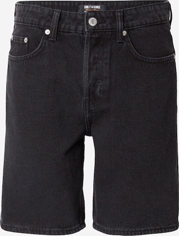 juoda Only & Sons Standartinis Džinsai 'ONSEDGE': priekis