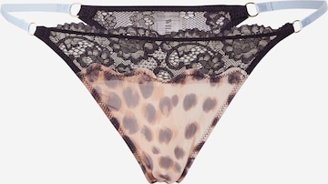 WILD LOVERS Στρινγκ 'LYRA' σε καφέ: μπροστά