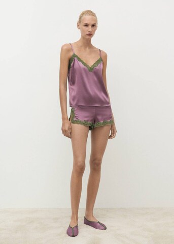 MANGO Pajama Pants 'Jones' in Purple