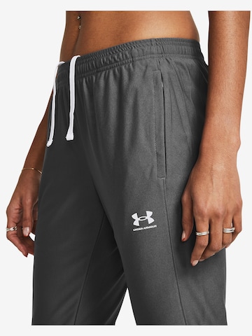 UNDER ARMOUR Slim fit Workout Pants 'Challenger' in Grey