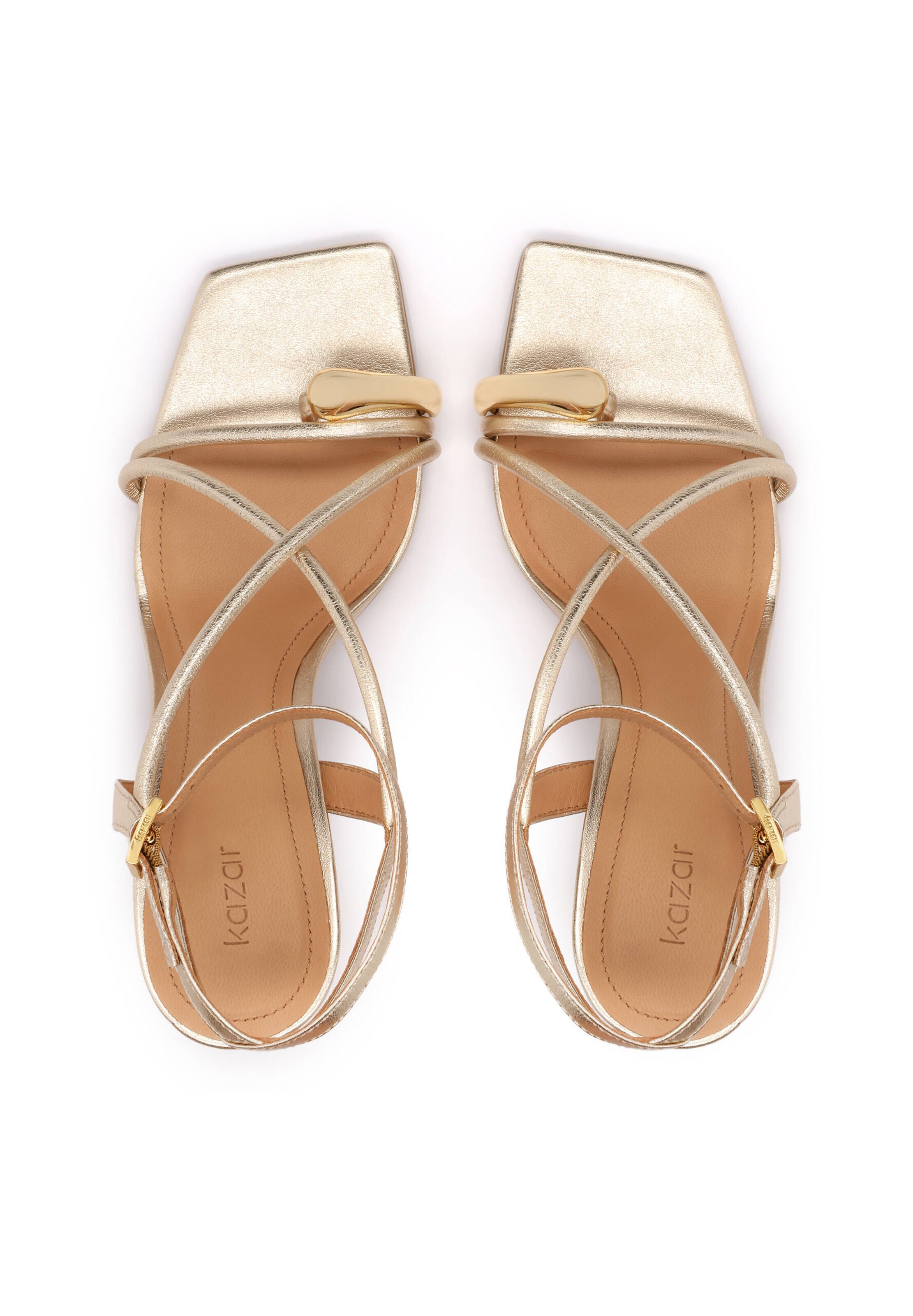 Kazar Sandalen met riem in Goud