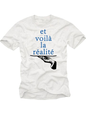MAKAYA Shirt 'Et Voilà' in White: front