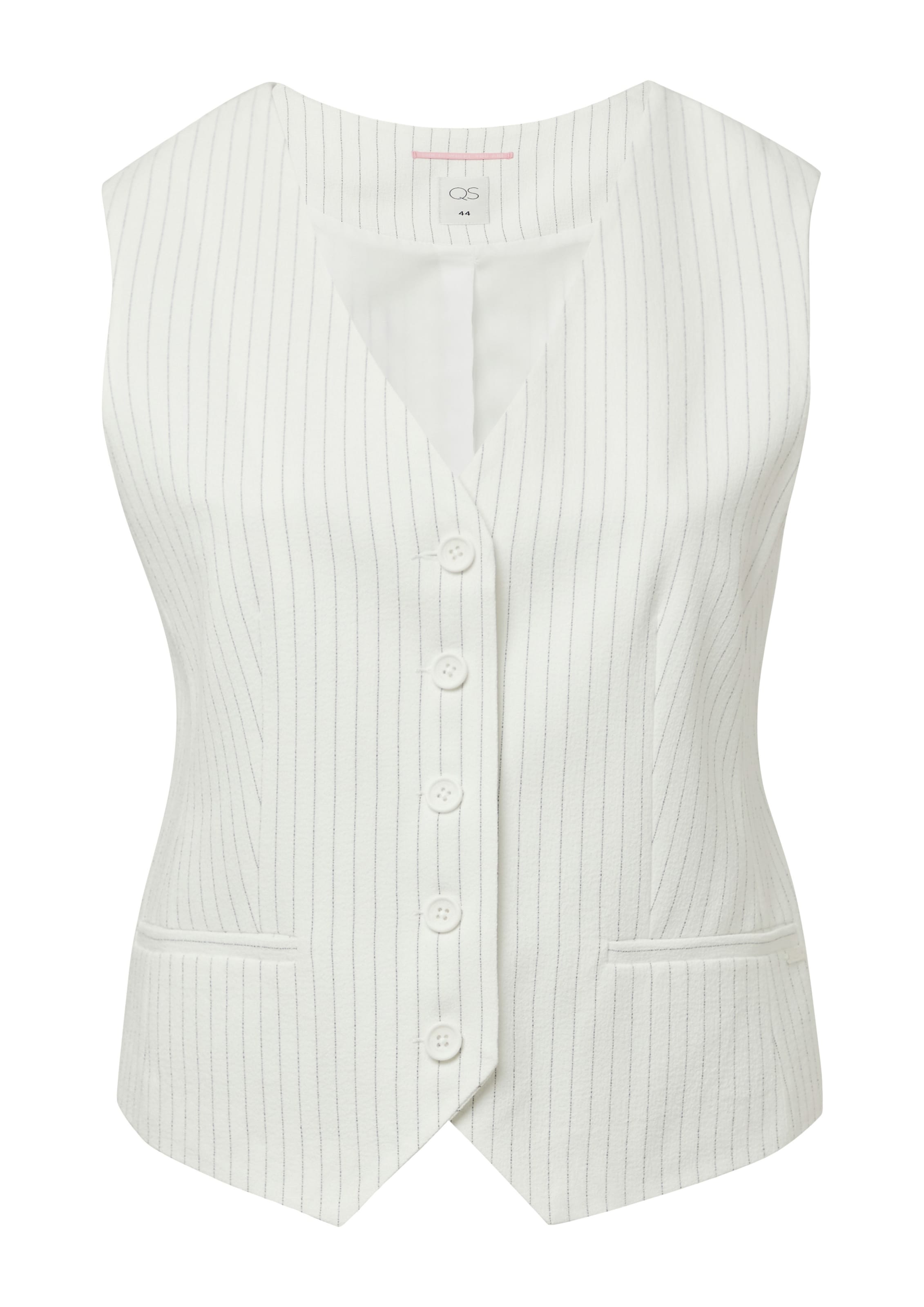 QS Bodywarmer in Wit: voorkant