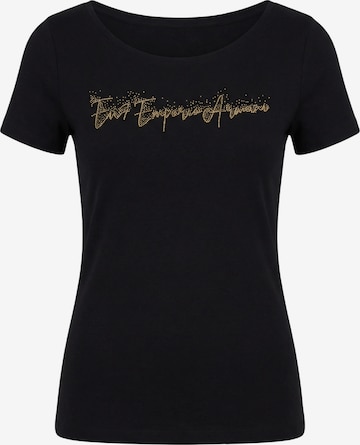 Maglietta di EA7 Emporio Armani in nero: frontale