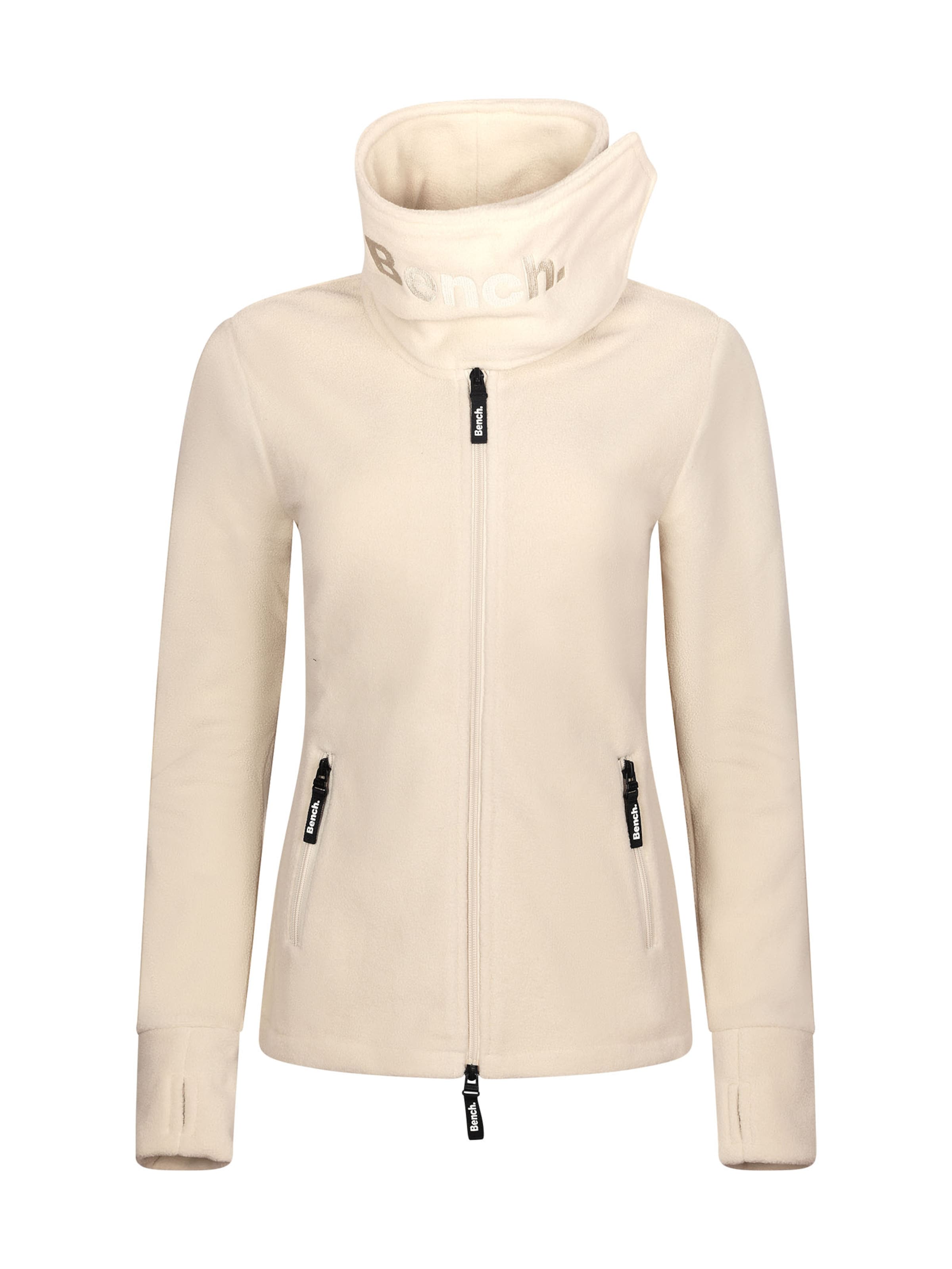 BENCH Fleecejacke 'Funnel' in Beige: Vorderseite