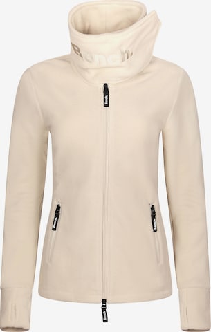 BENCH Fleece Jacket 'Funnel' in Beige: front