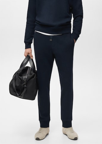 MANGO MAN Tapered Pants 'Cohen' in Blue: front