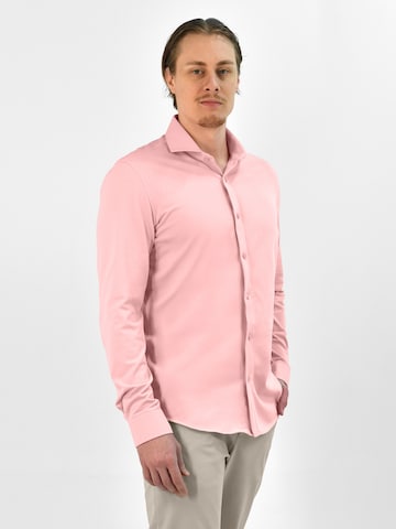 Vercate Slim fit Koszula biznesowa 'No. 19' w kolorze różowy: przód