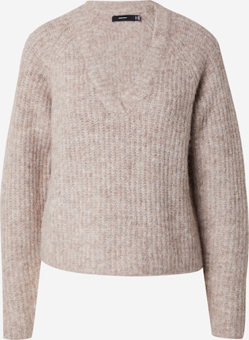 VERO MODA Sweater 'VMAwsome' in Beige: front