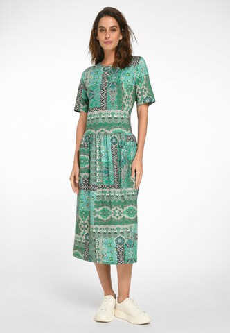 Green Cotton Dress in Green: front