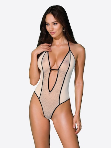 SpaLeXLine Bodysuit 'Mayennie' in Beige: front
