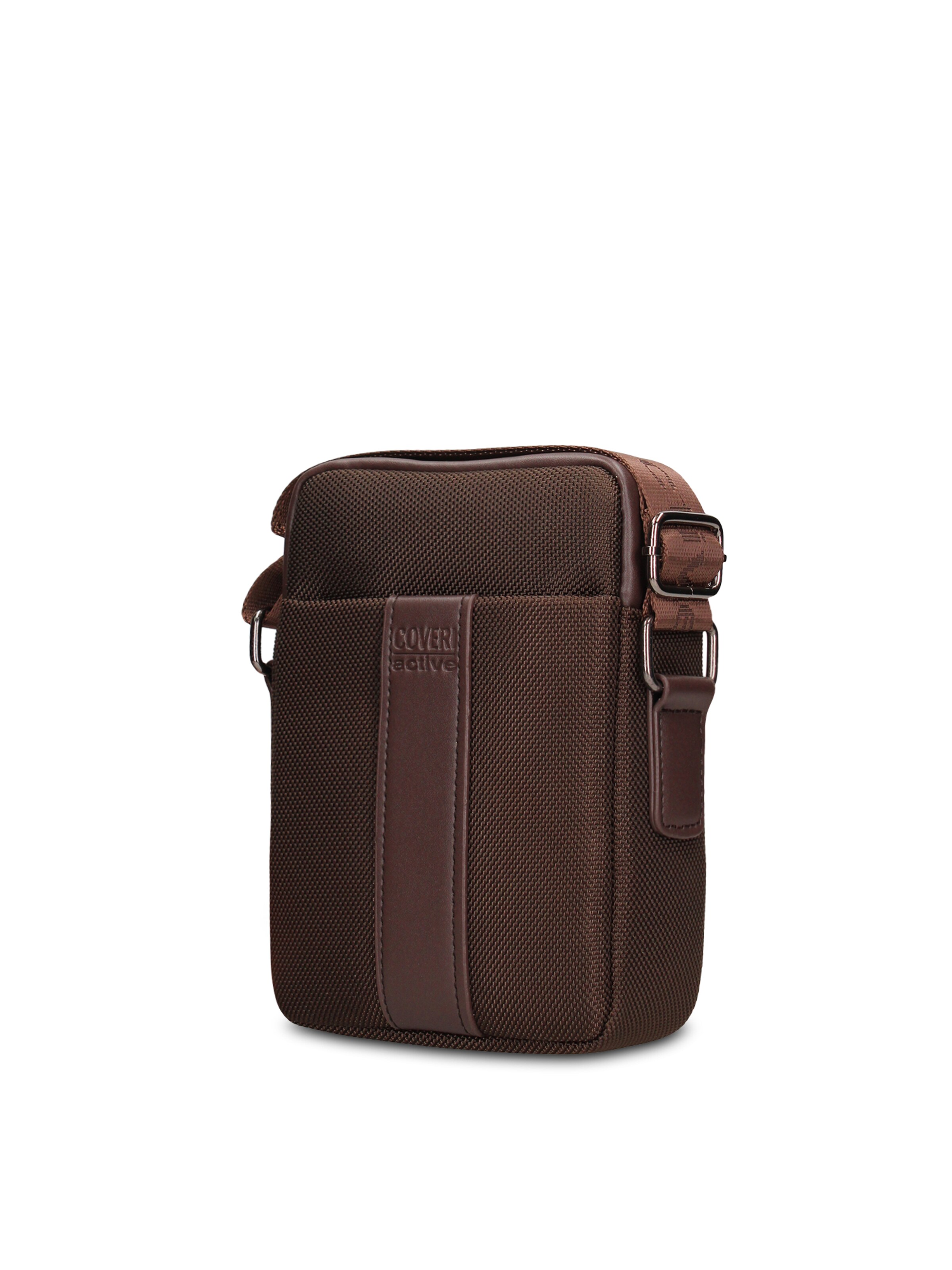 Borsa a tracolla 'Borsa a Tracolla Uomo Vegan Leather con Zip' di Coveri Collection in marrone