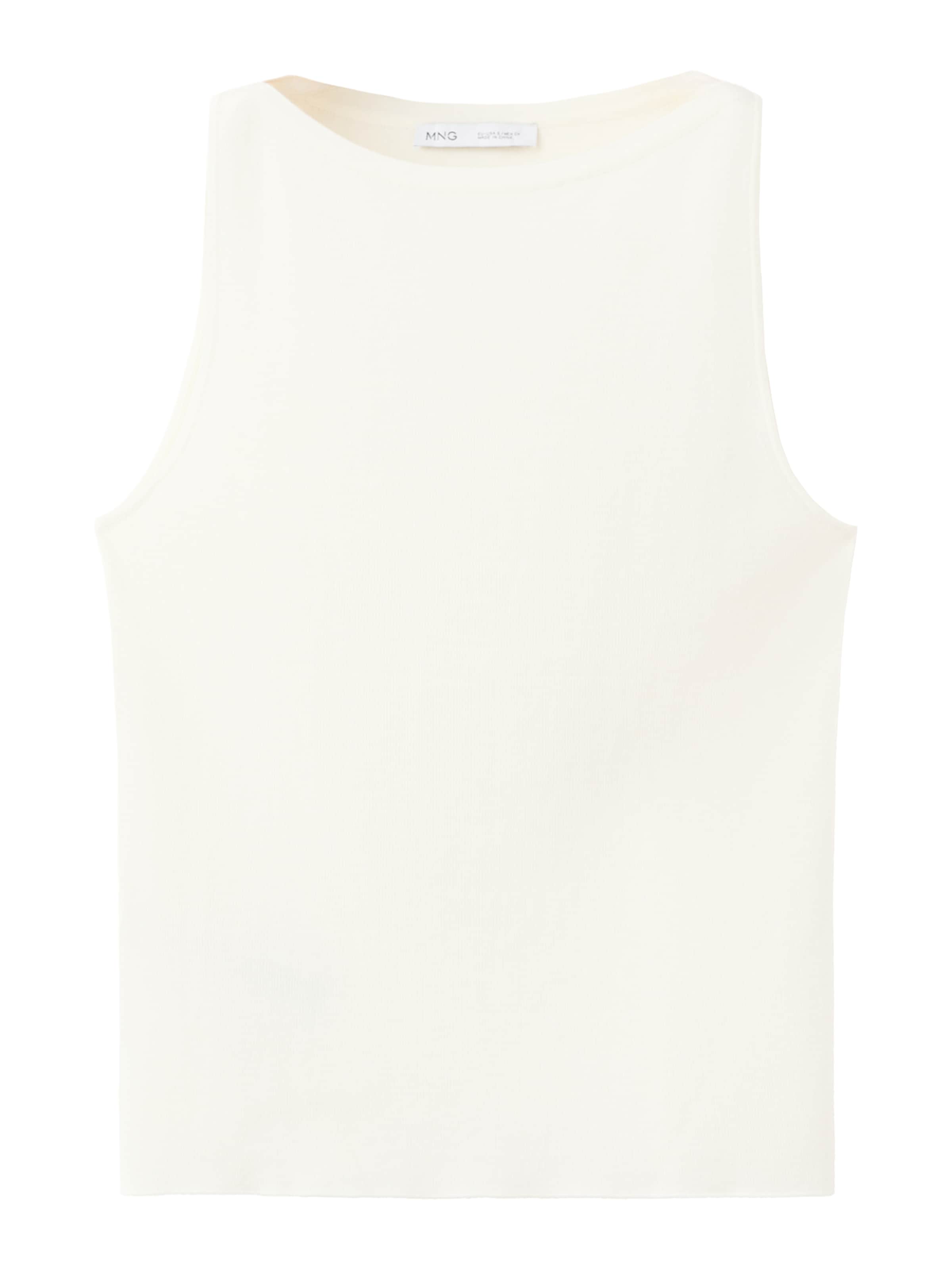 MANGO Stricktop 'SUENYO' in Beige: Vorderseite