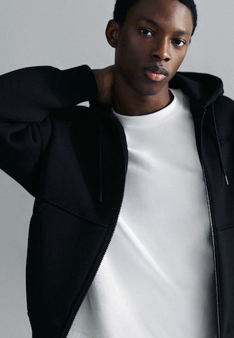 Pull&Bear Sweatjacke 'STWD' in Schwarz