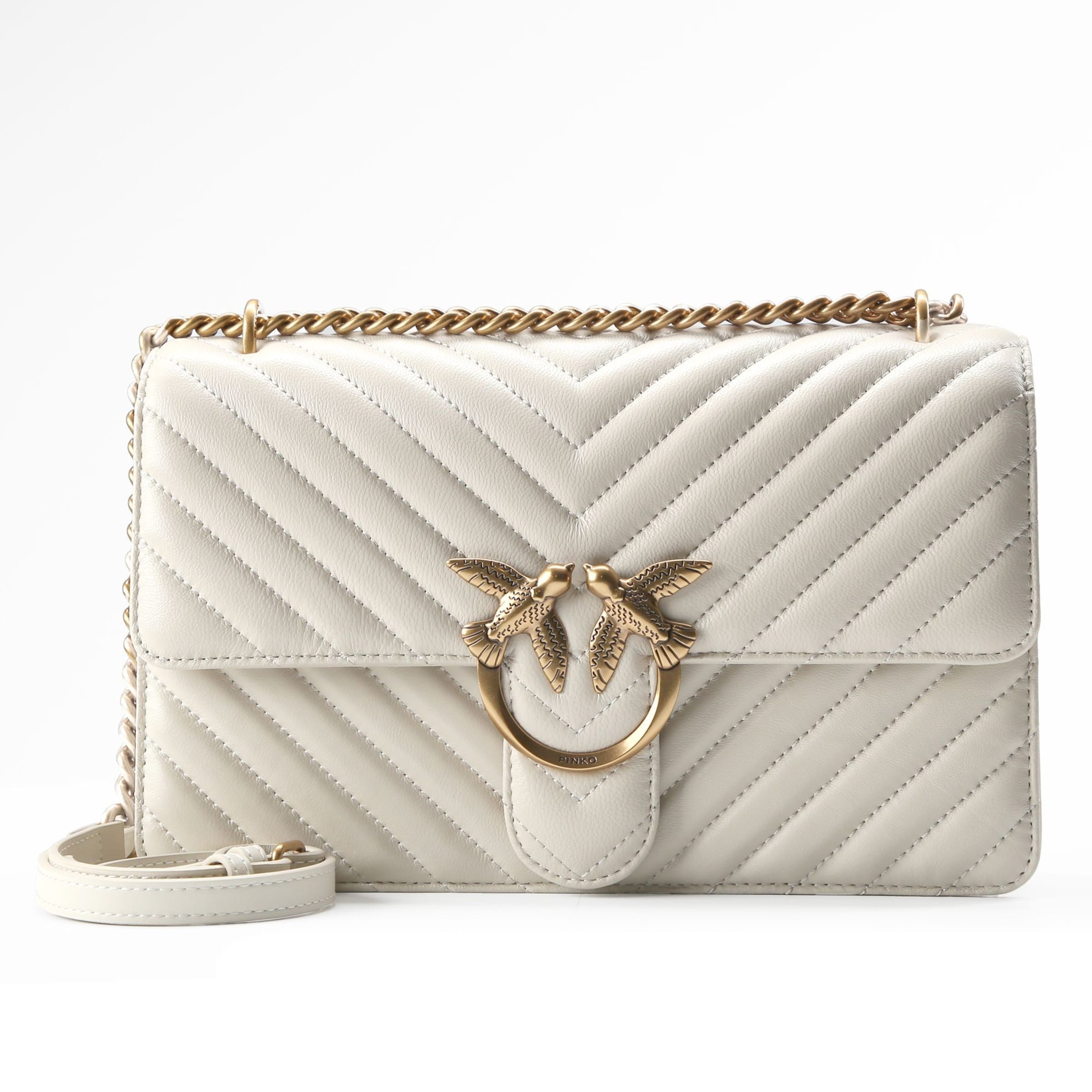 Sac à bandoulière 'Love One' PINKO en blanc : devant