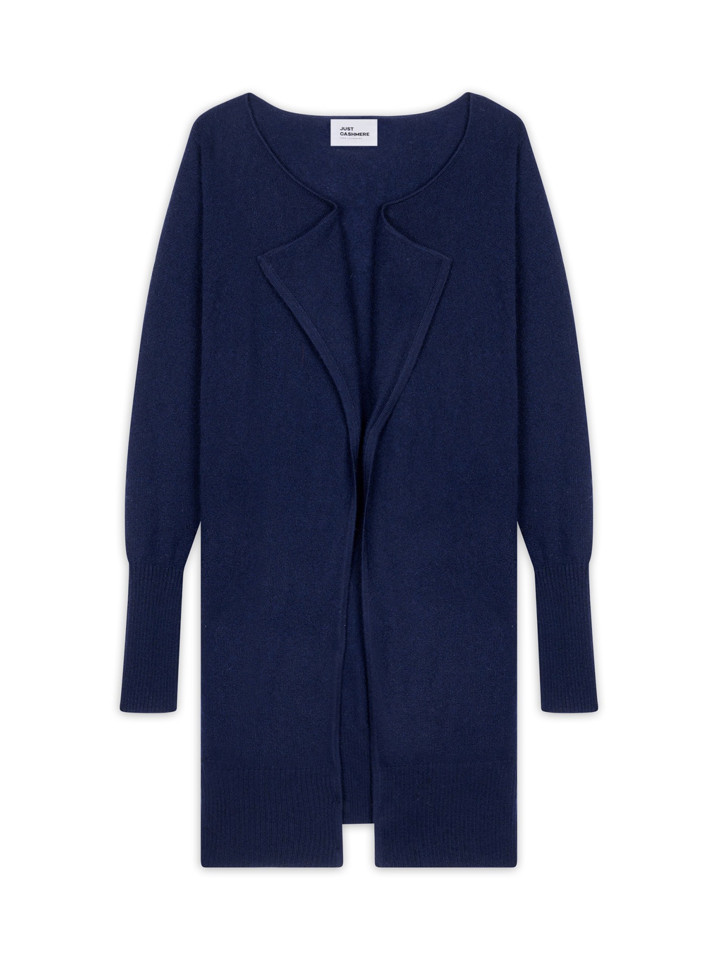 JUST CASHMERE Pletena jopa 'BROOKE' | modra barva: sprednja stran