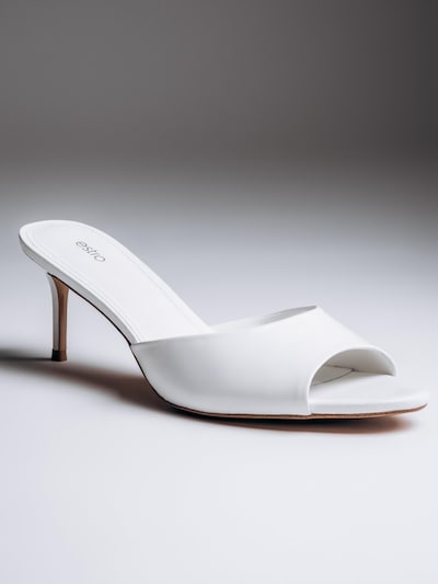 Estro Klapki '127-2' w rozmiarze 36 w kolorze białym, Podgląd produktu