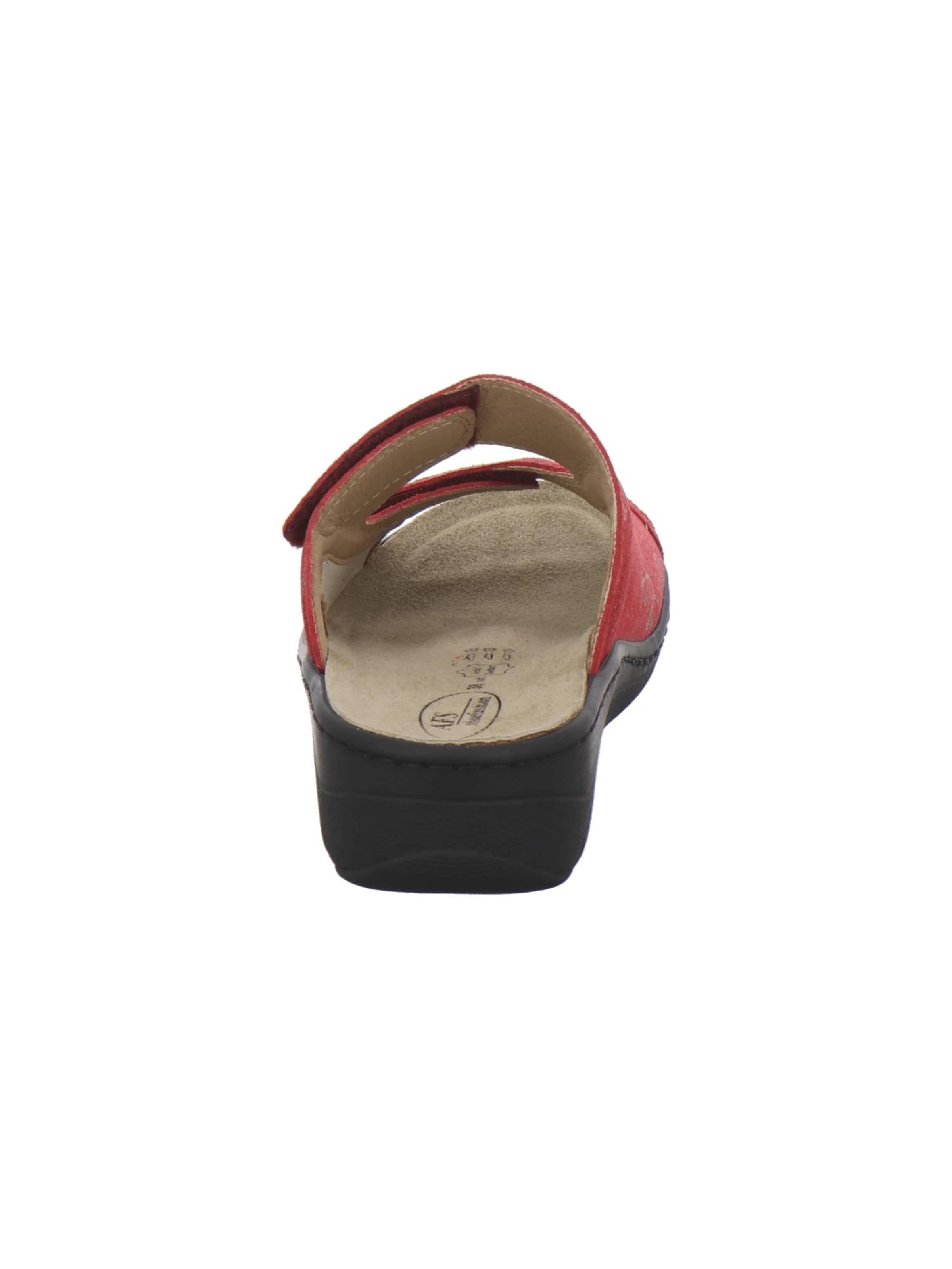 Mule 'Hallux Pantoletten Damen Wechselfußbett rot' AFS-Schuhe en rouge