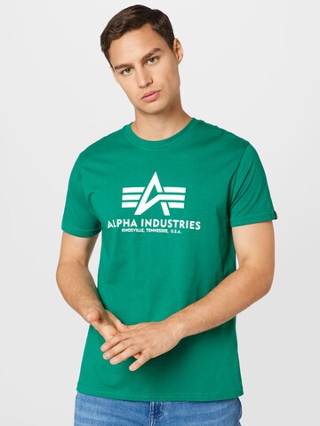 ALPHA INDUSTRIES T-Shirt in Grün: predná strana