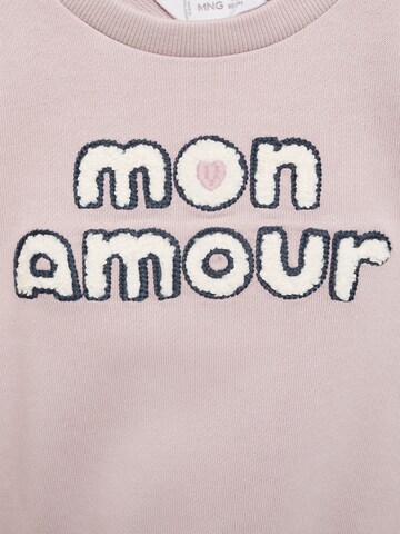 MANGO KIDS Sweatshirt 'AMOUR' i rosa