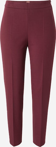 Regular Pantalon à plis 'TILUNARA' BOSS en rouge : devant