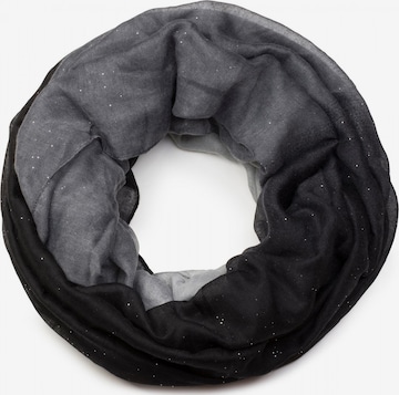 styleBREAKER Schlauchschal 'Glitzer Loop mit Farbverlauf' in Schwarz: Vorderseite