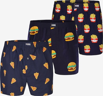 Boxers ' Motiv Mix ' Happy Shorts en bleu : devant