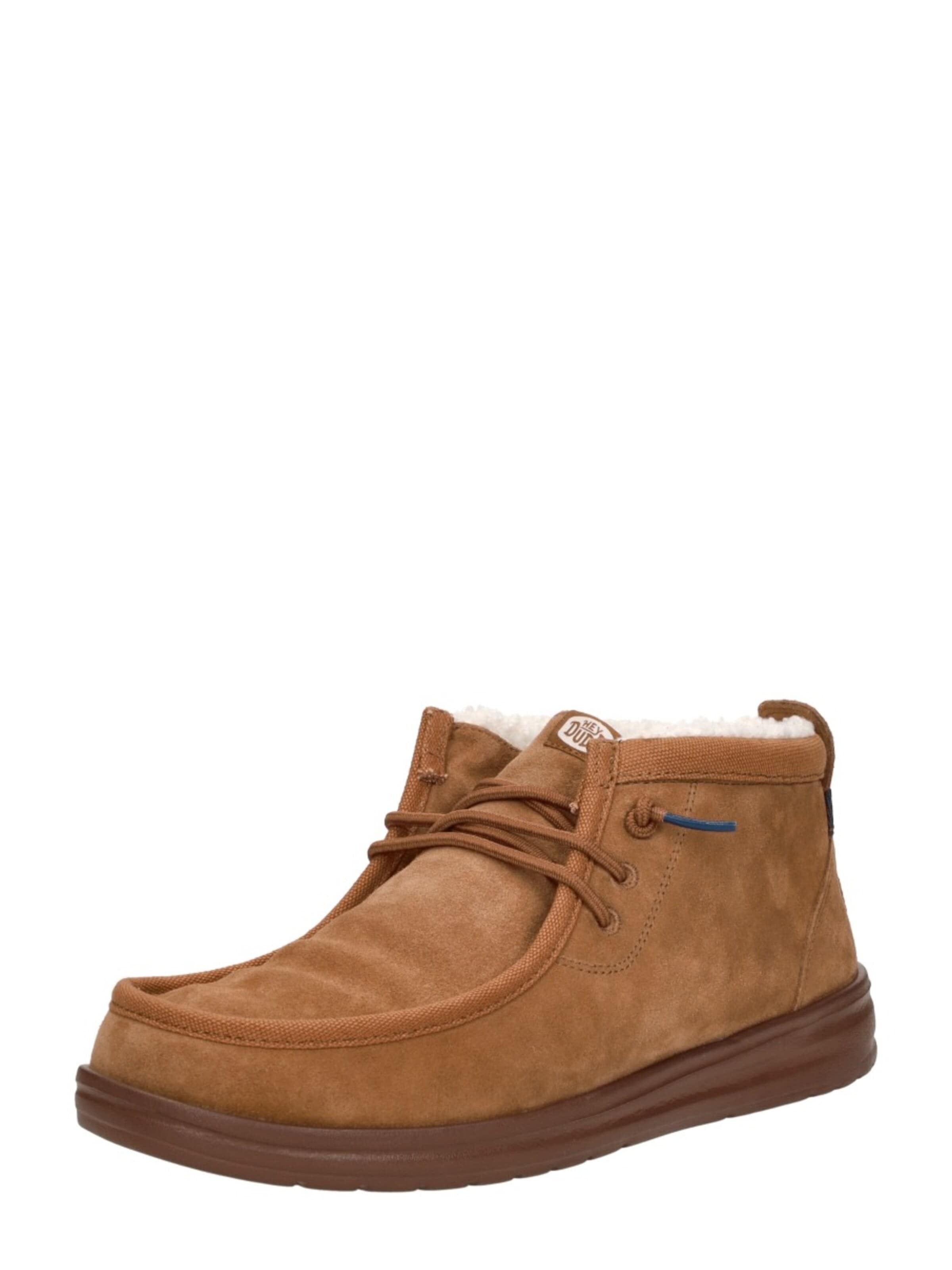 HEY DUDE Lace-up boot 'Wally Mid' in Brown