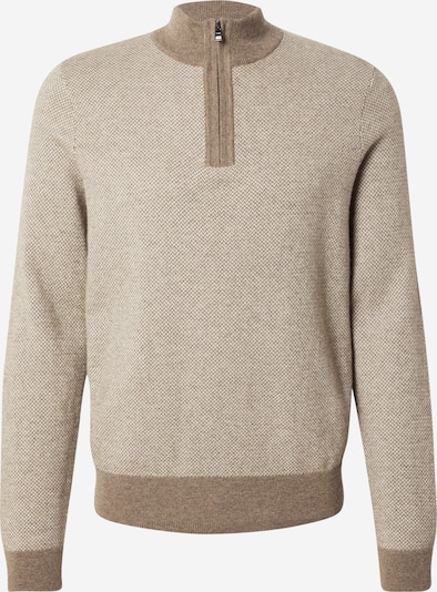 BOSS Neulepaita 'Hettore' värissä vaaleanruskea / valkoinen, Tuotenäkymä