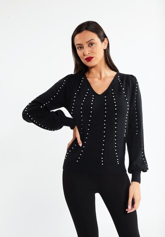 Pull-over 'Tuxe' faina en noir : devant