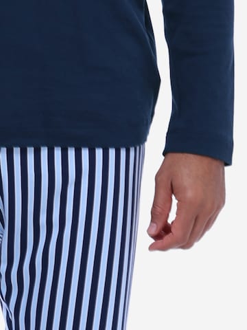 Mey Pyjama lang 'Graphic Stripes'‌‌ in Blau